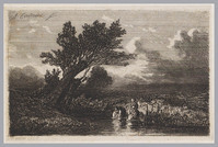 KG 14164
<br/>
Landschap met wassende vrouwen
<br/>
<em>Calame, Alexandre (1810 - 1864)</em>